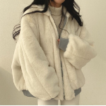 Свободный размер-Бежевый-Куртки