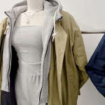 Oversized Quilted Pocket String Layered Hood Long Yasan Padding