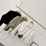 Summer CM Oversized Button Collar Crop Yasan