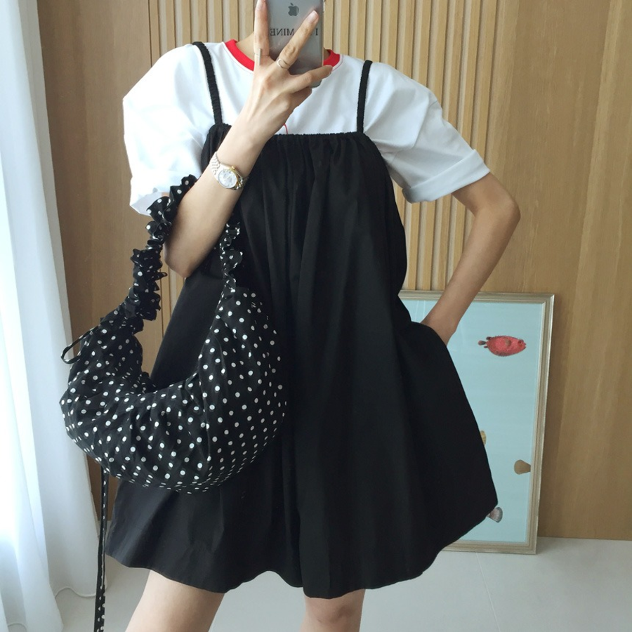 пышный хлопковый комбинезон с бантом на спине Follow