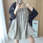 Свободный размер-Хаки-Комбинезоны