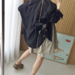 пышный хлопковый комбинезон с бантом на спине Follow