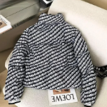 Black Down Velvet Stand Collar Puffer