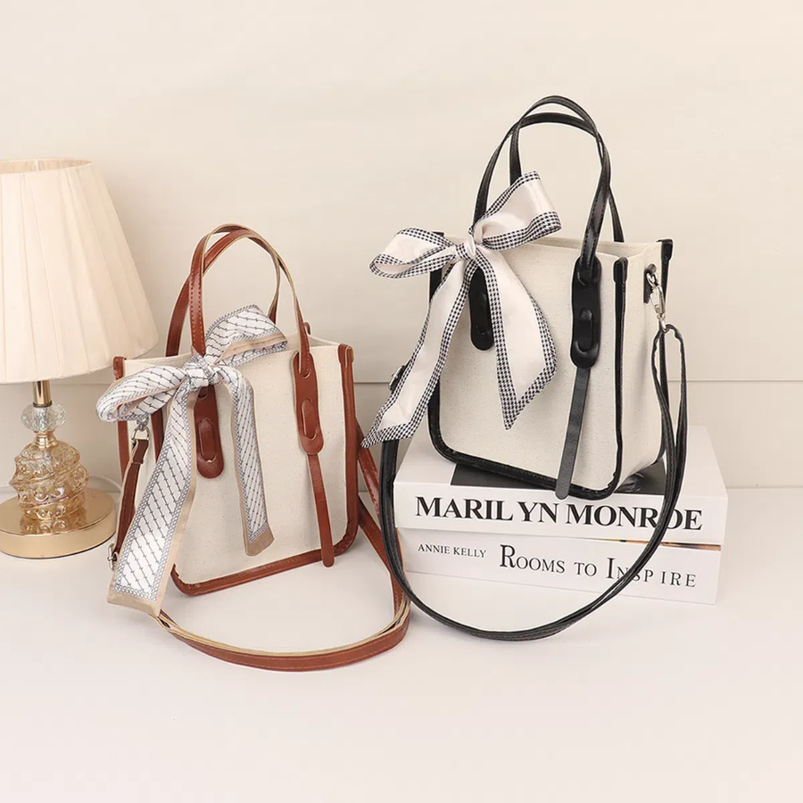 Lagos Canvas Eco Bag + Random Twilly — лаконичность с изюминкой