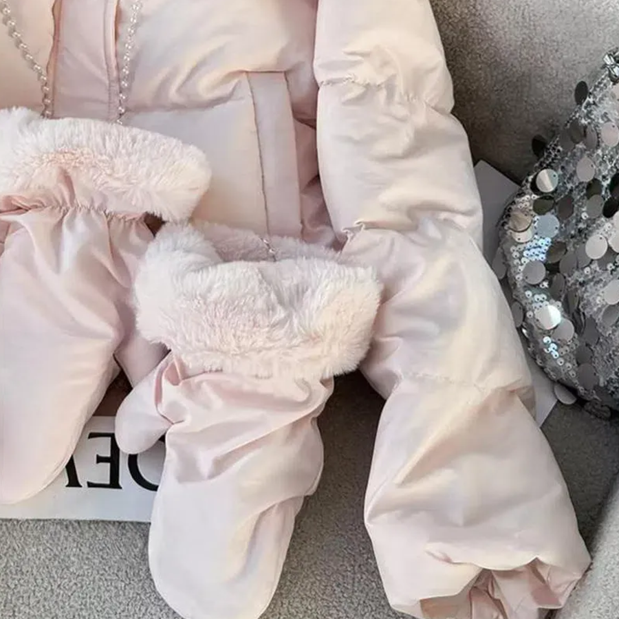 Pink White Duck Down Puffer