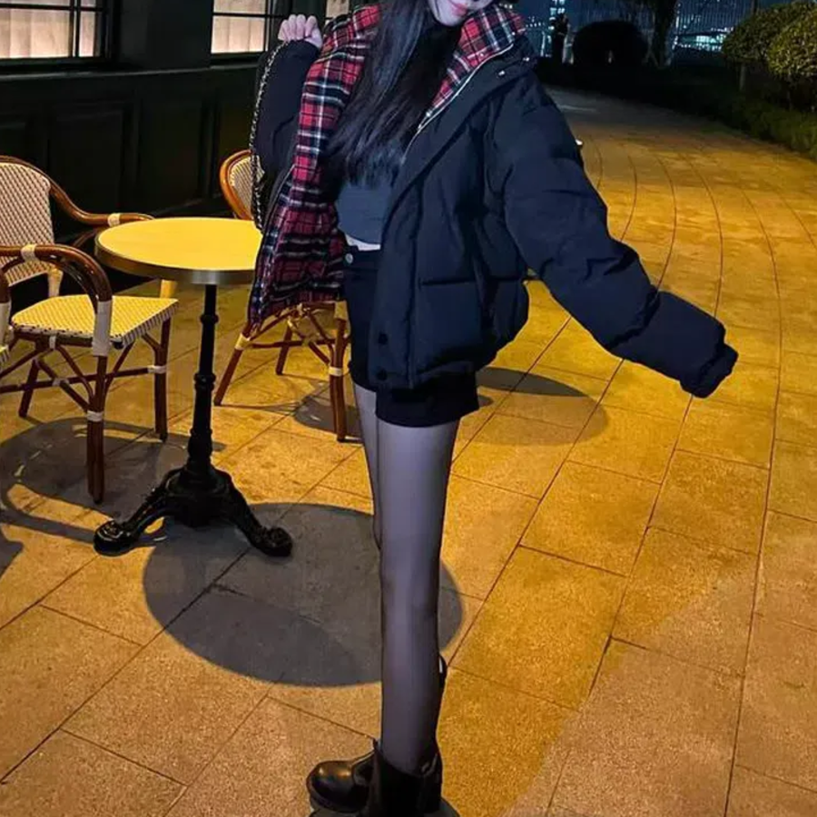 Duck Down Check Casual Puffer