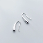 Серебряные серьги-капли с объёмным дизайном