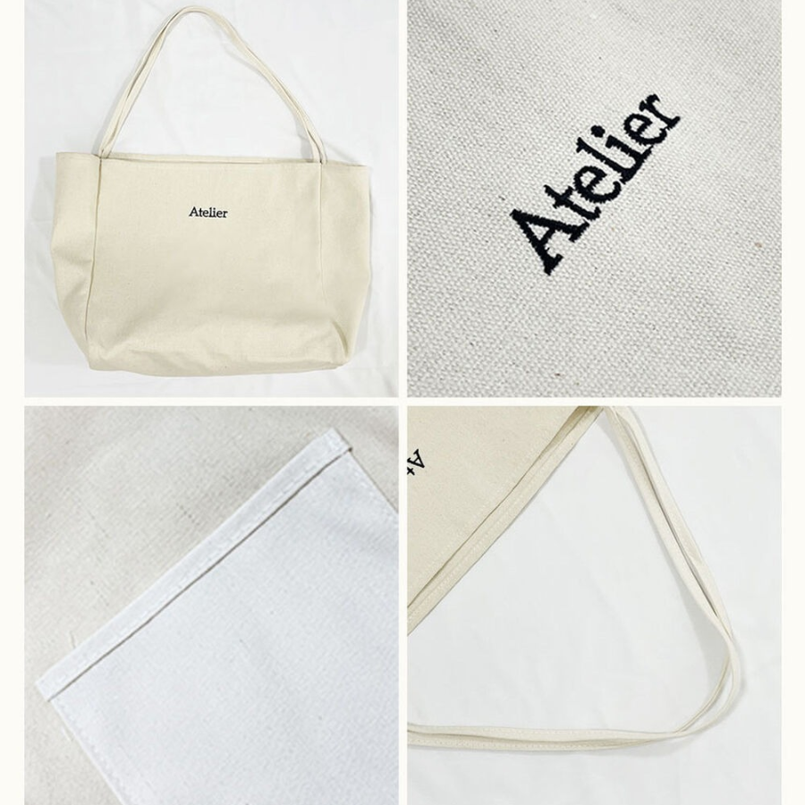 Atelier Embroidered Lettering Eco Bag — элегантный акцент на каждый день