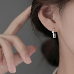 Белые серьги-капли «Ангельские крылья» с жемчугом