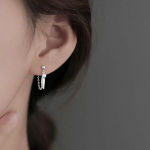 Белые серьги-капли «Ангельские крылья» с жемчугом