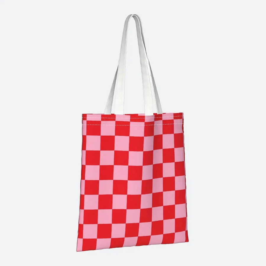 Check Pattern Daily Eco Bag — клетчатая сумка для повседневного образа