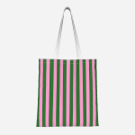 Pink & Green Stripe Tote Bag — яркая и лёгкая сумка для повседневных образов