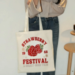 Strawberry Print Canvas Eco Bag — яркий акцент на каждый день