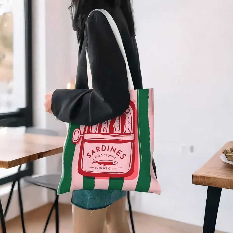 Drawing Art Print Cotton Eco Bag — стиль с творческим настроением