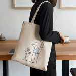 Beige Canvas Art Print Eco Bag — эстетика простоты на каждый день