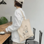 Beige Canvas Art Print Eco Bag — эстетика простоты на каждый день