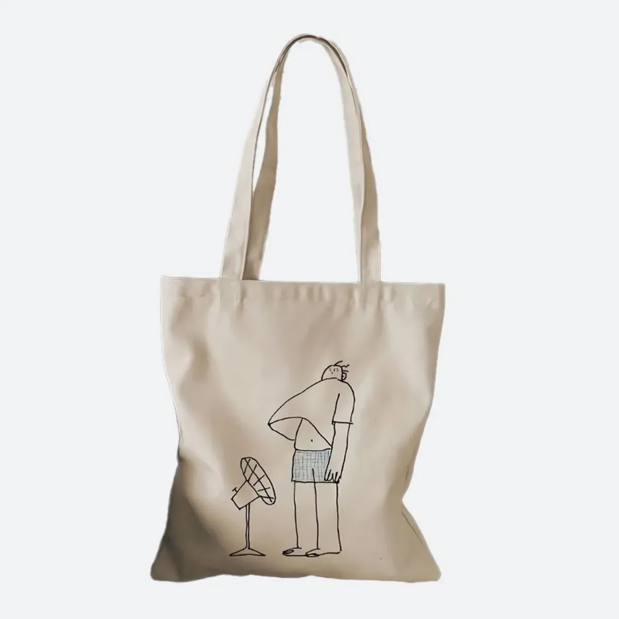 Beige Canvas Art Print Eco Bag — эстетика простоты на каждый день