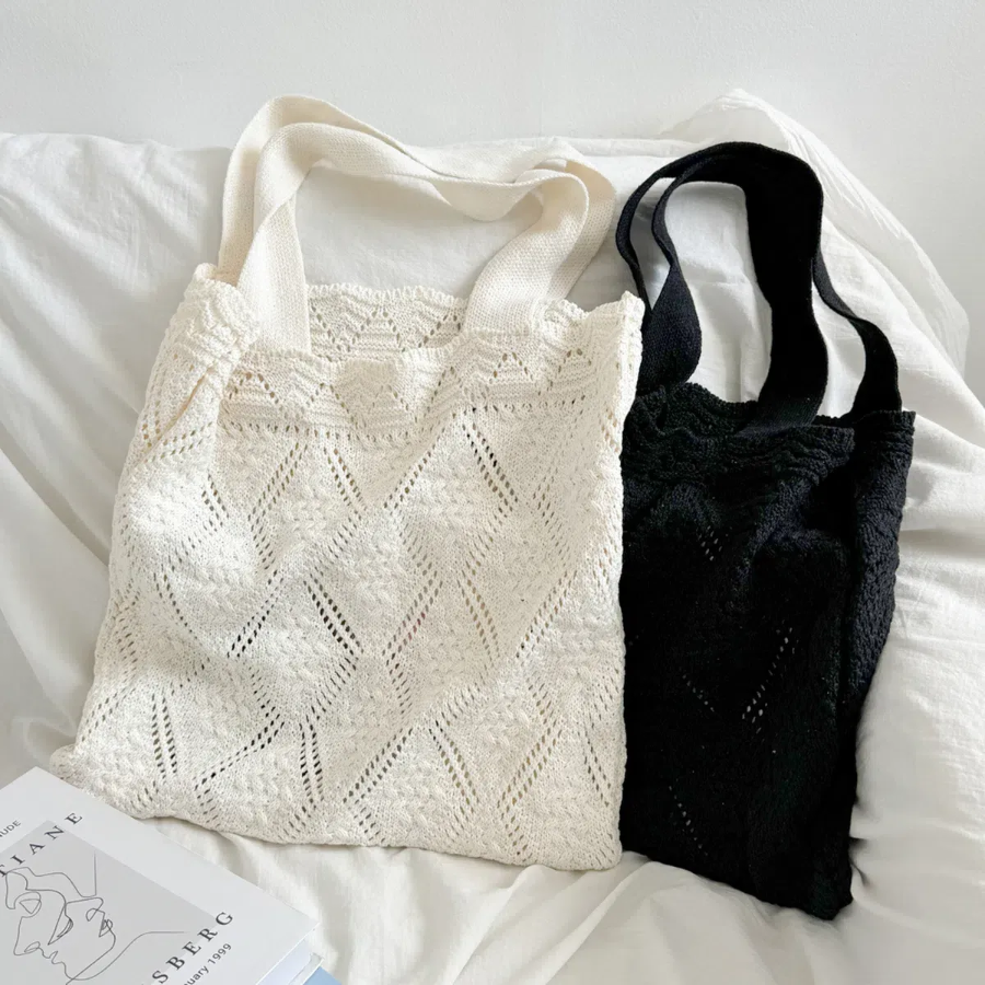 Rhombus Knit Eco Bag — уютный акцент для повседневных образов