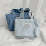 Denim Ribbon Mini Eco Tote — акцентный аксессуар с ноткой ретро