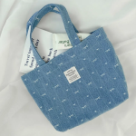 Denim Ribbon Mini Eco Tote — акцентный аксессуар с ноткой ретро