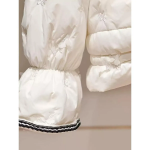 White Duck Down Ribbon Puffer