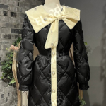 Luxury Ribbon Slim Puffer Coat
