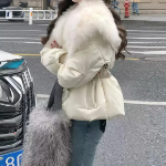 Duck Down Mink Fur Half Coat