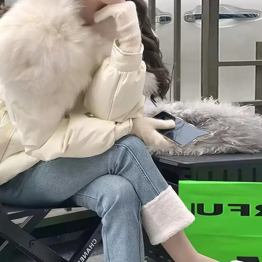 Duck Down Mink Fur Half Coat