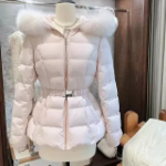 Fox Mink Detachable Slim Puffer