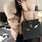 Fake Fox Mink Big Collar Duck Down Puffer