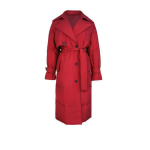 Slim Belted Long Padding Coat
