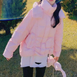 Duck Down Hooded High Neck Puffer