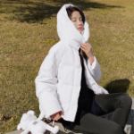 Duck Down Hooded High Neck Puffer