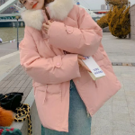 Mink Hooded Down Puffer Jacket