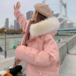 Mink Hooded Down Puffer Jacket