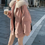 Velvet Fox Fur Loose Down Coat