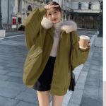 Velvet Fox Fur Loose Down Coat