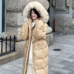 Luxury Mink Fur Long Down Coat