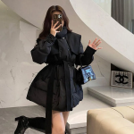 Cotton Belted Down Half Coat