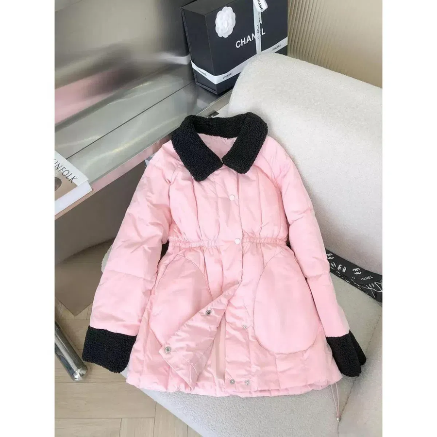 Down Corduroy Velvet Mid Coat