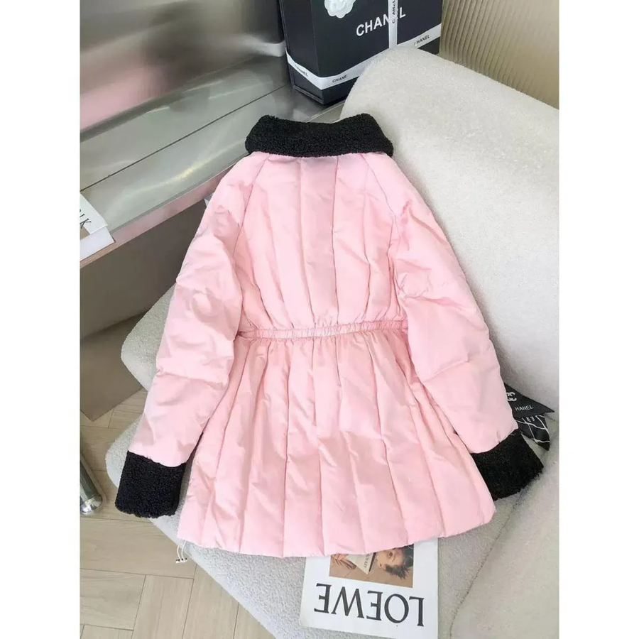 Down Corduroy Velvet Mid Coat