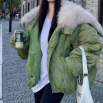 Fox Fur Collar Cotton Puffer
