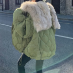 Fox Fur Collar Cotton Puffer