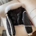 Black Cotton Mink Fur Short Down Jacket