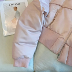 European Pink Stand Collar Cotton Casual Quilted Down Jacket