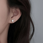 Асимметричные серьги «Звёзды» из серебра 925 пробы