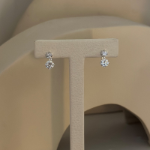 Мини-серьги-кольца с двойными кубиками из серебра 925 пробы