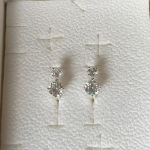 Мини-серьги-кольца с двойными кубиками из серебра 925 пробы