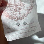 Серьги из серебра 925 пробы в форме маленького цветка с алмазной огранкой