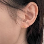 Серьги с двойным бантиком из серебра 925 пробы